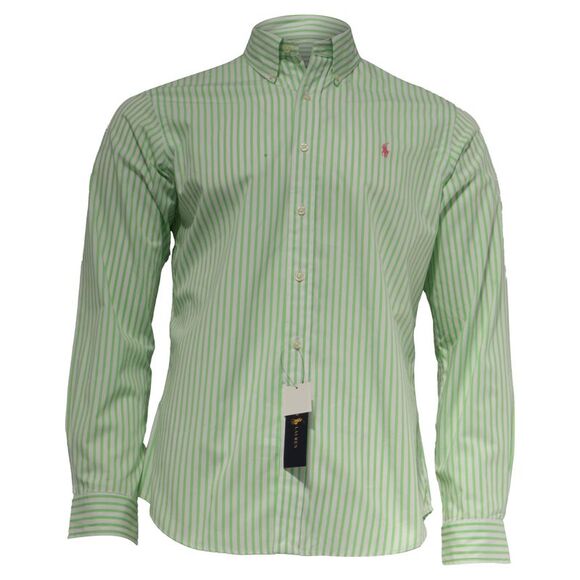 Polo Ralph Lauren Striped Shirt in Green Cotton